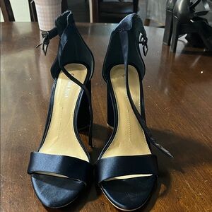 Gianni Bini Black Satin Heels